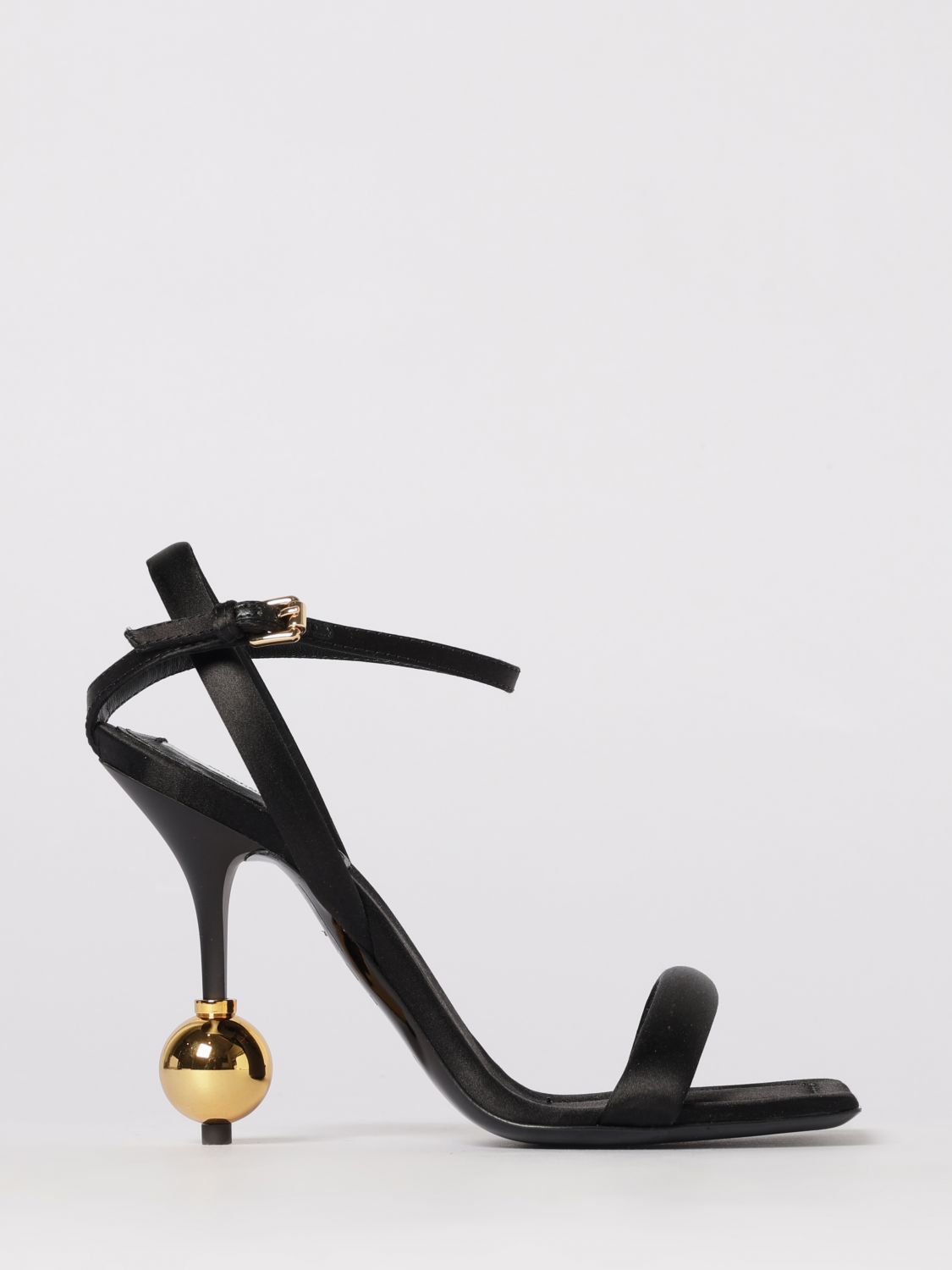 Moschino Couture Satin Sandals In Multi