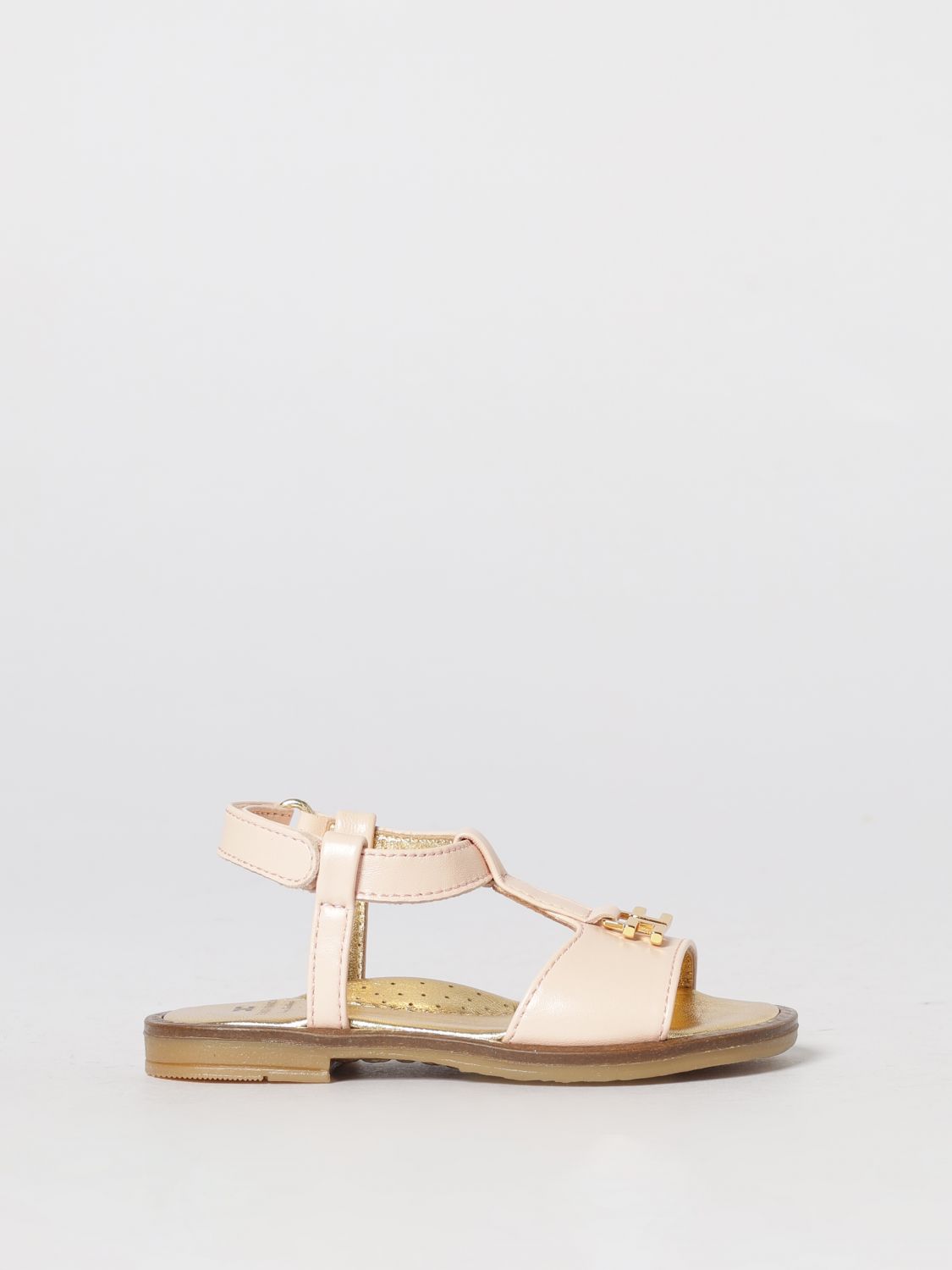 ELISABETTA FRANCHI LA MIA BAMBINA Ledersandalen mit Monogramm
