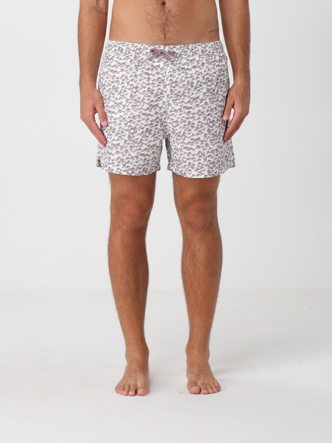 EMPORIO ARMANI Costume da bagno in poliestere con logo all-over