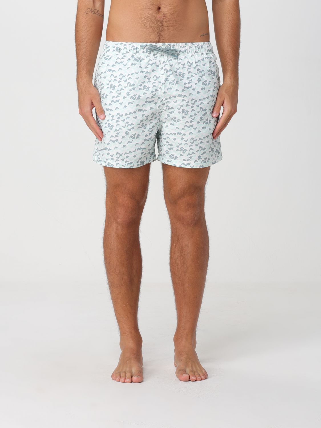 EMPORIO ARMANI Costume da bagno in poliestere con logo all-over