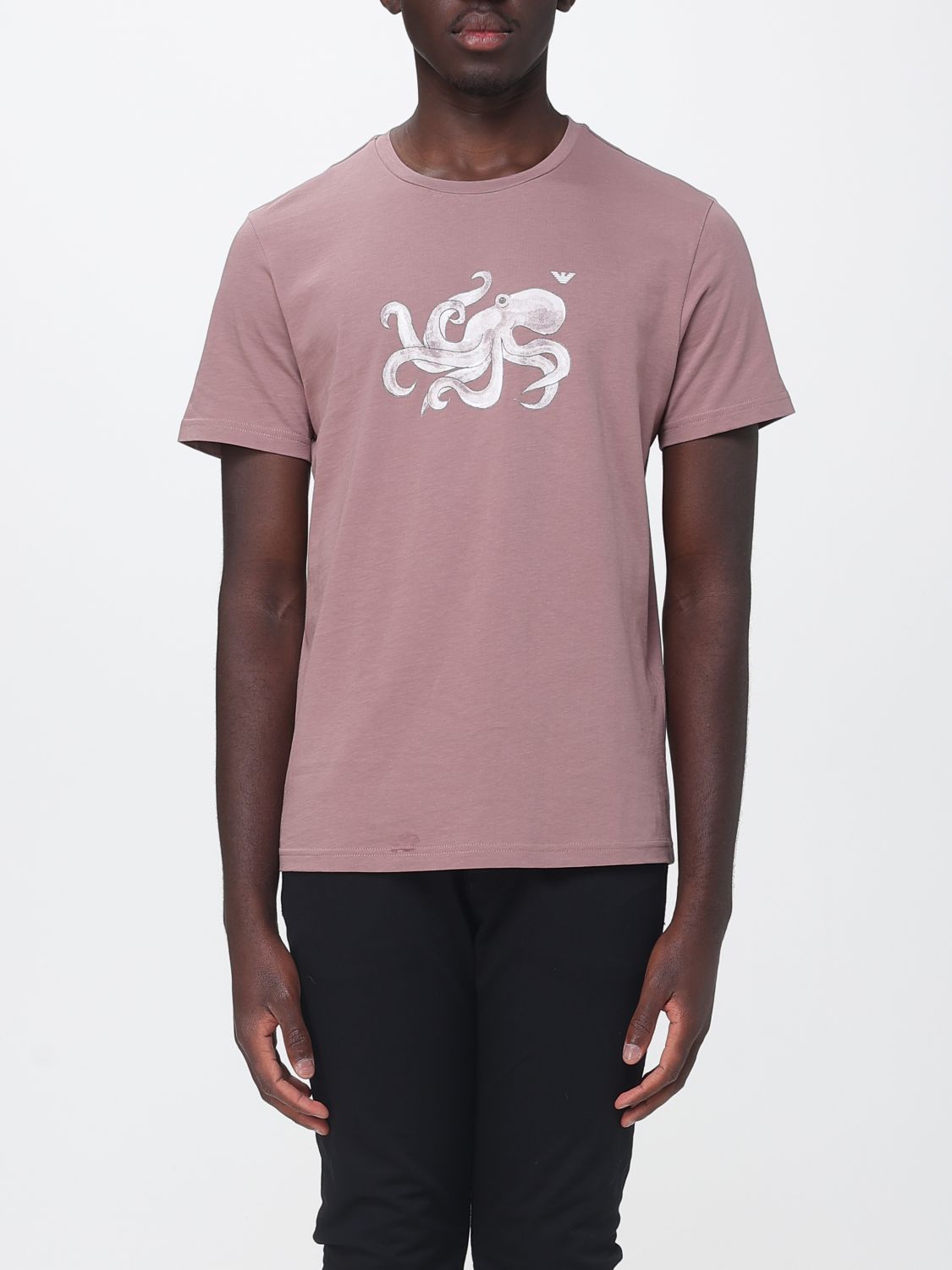 EMPORIO ARMANI T-shirt girocollo in cotone con stampa grafica