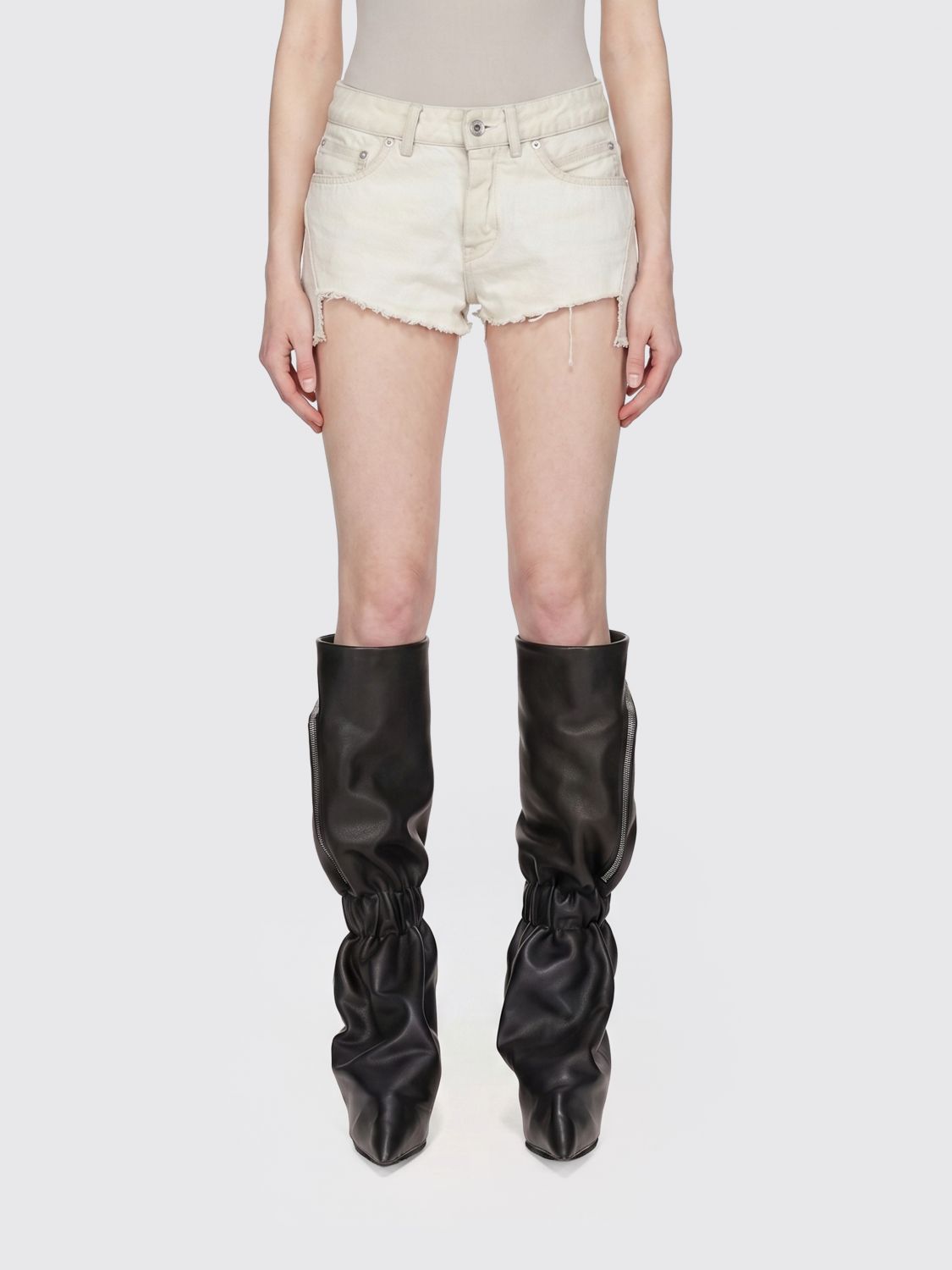 RICK OWENS Cotton Denim Shorts　RICK OWENS コットンデニムショートパンツ RICK