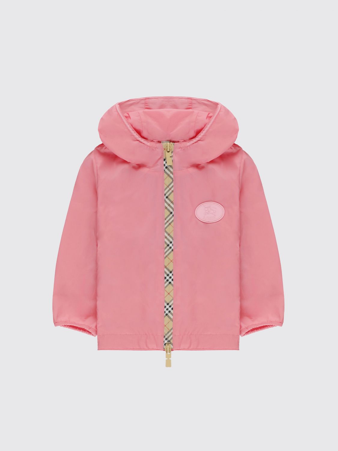BURBERRY Technical Jacket with Hood and Check Details　BURBERRY フード付きテクニカルジャケット、チェックディテール BURBERRY
