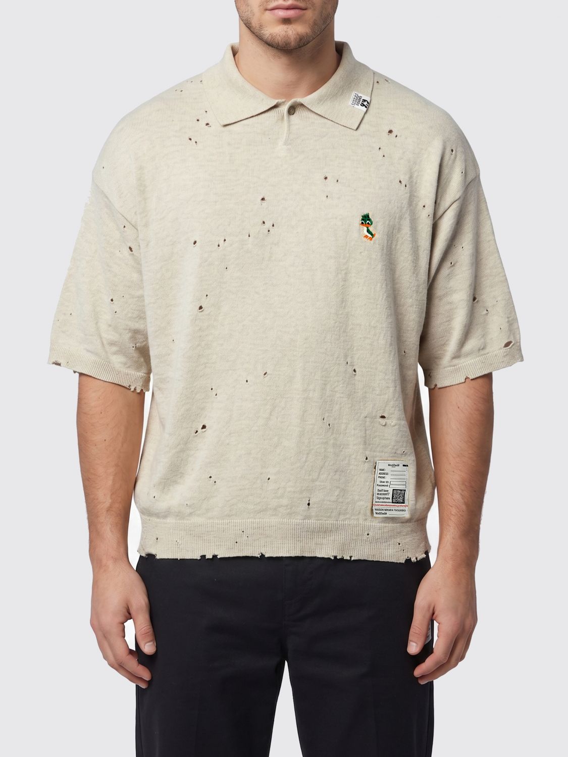 MAISON MIHARA YASUHIRO Worn Cotton Polo Shirt　MAISON MIHARA YASUHIRO 着用コットンポロシャツ MAISON