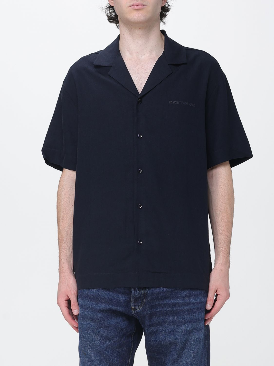 EMPORIO ARMANI Camicia casual in misto lino