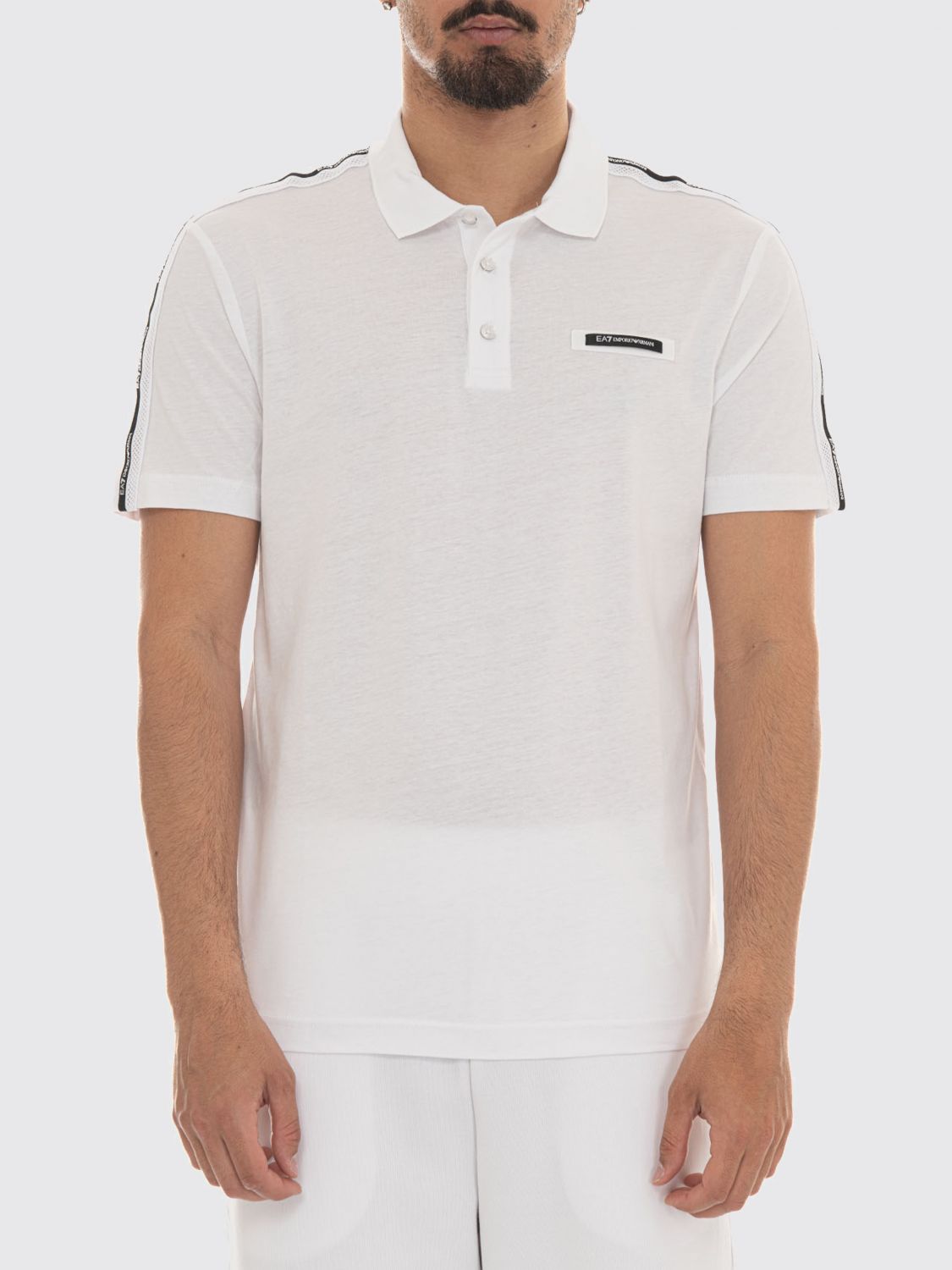EA7 Polo in cotone con logo