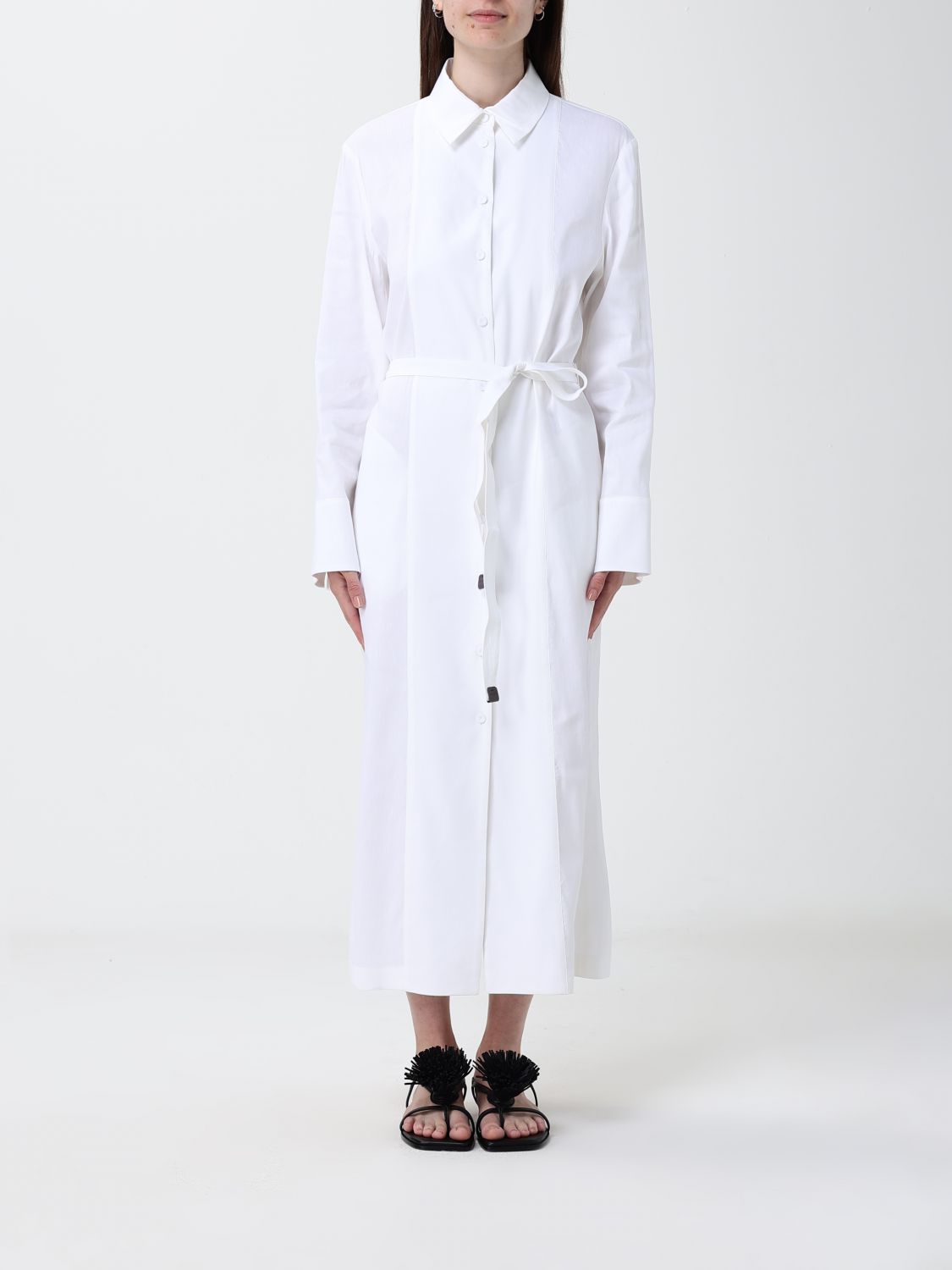 MAX MARA Nordica Chemisier Dress in Linen Blend MAX