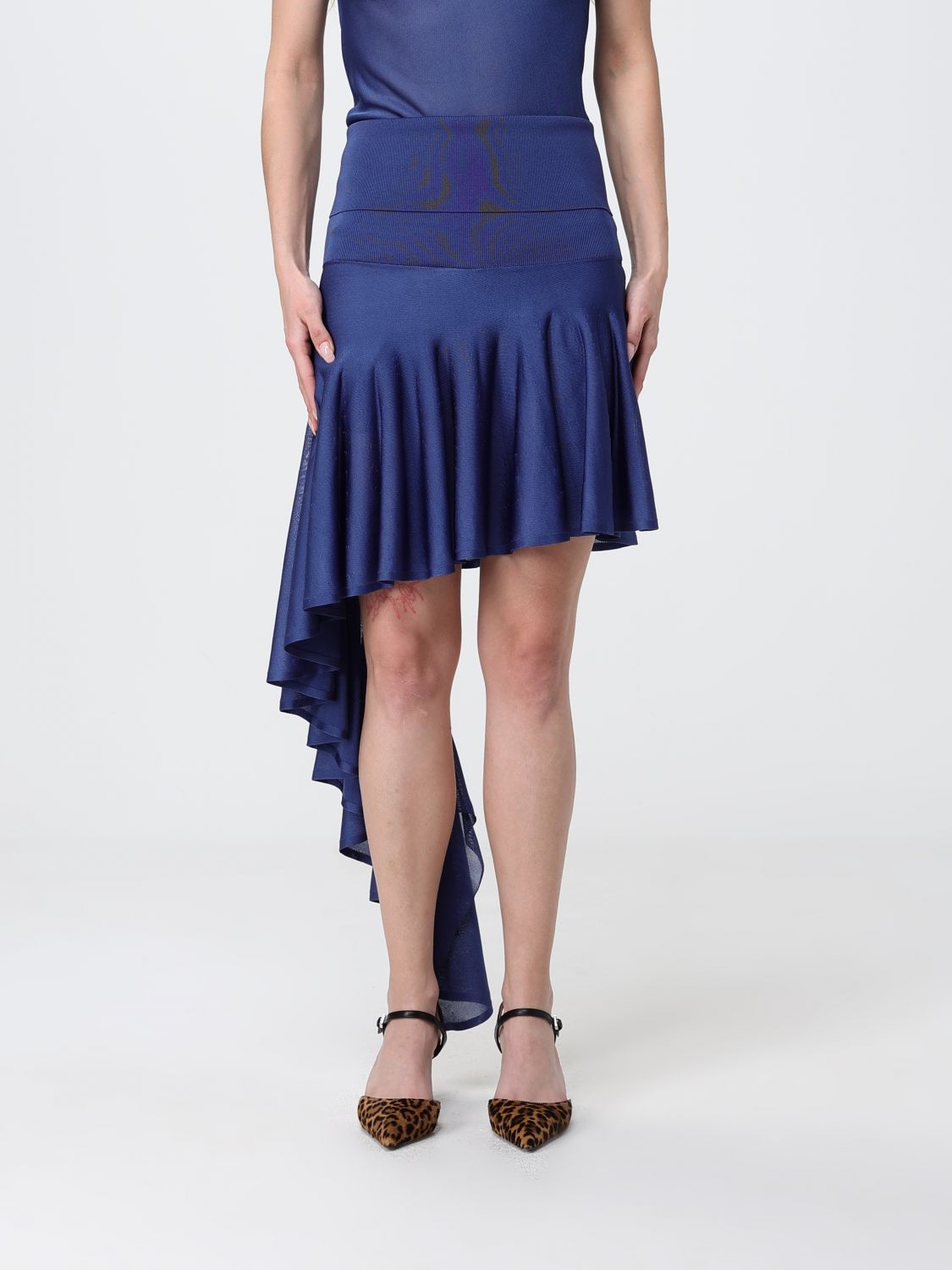ALAÏA Skirt Woman color Blue