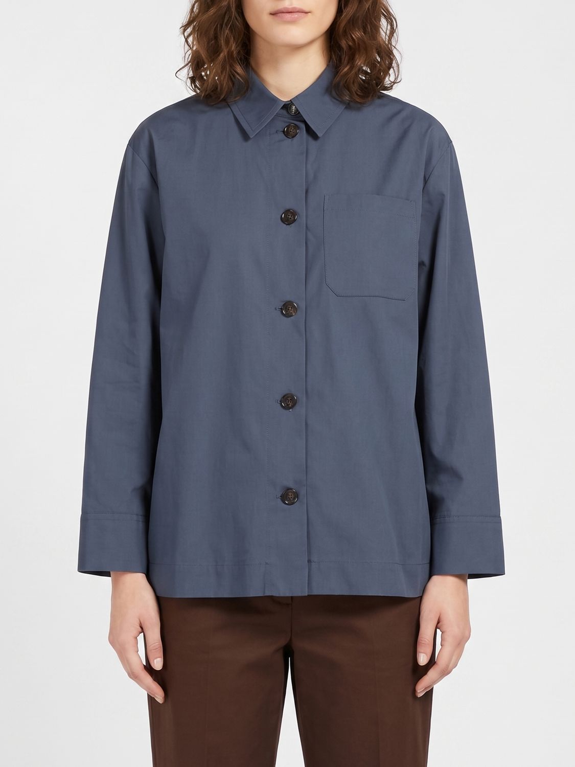 's Max Mara Casual Cotton Shirt In Gray