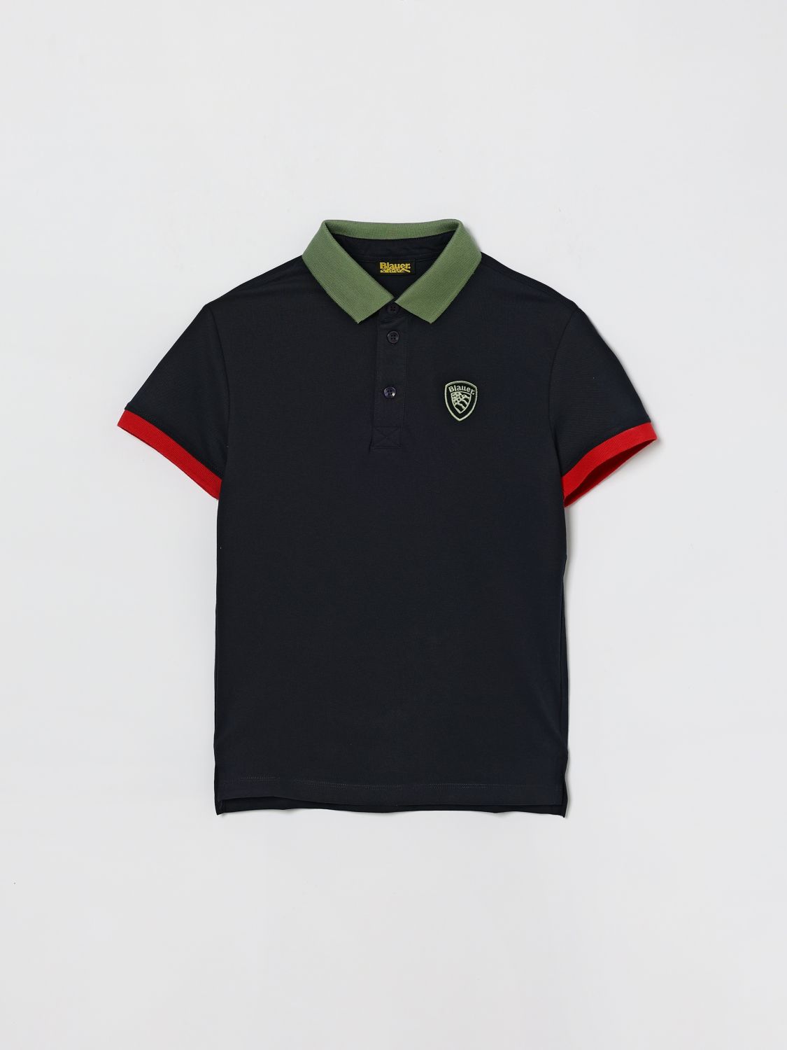 BLAUER Baumwoll-Polohemd mit Logo