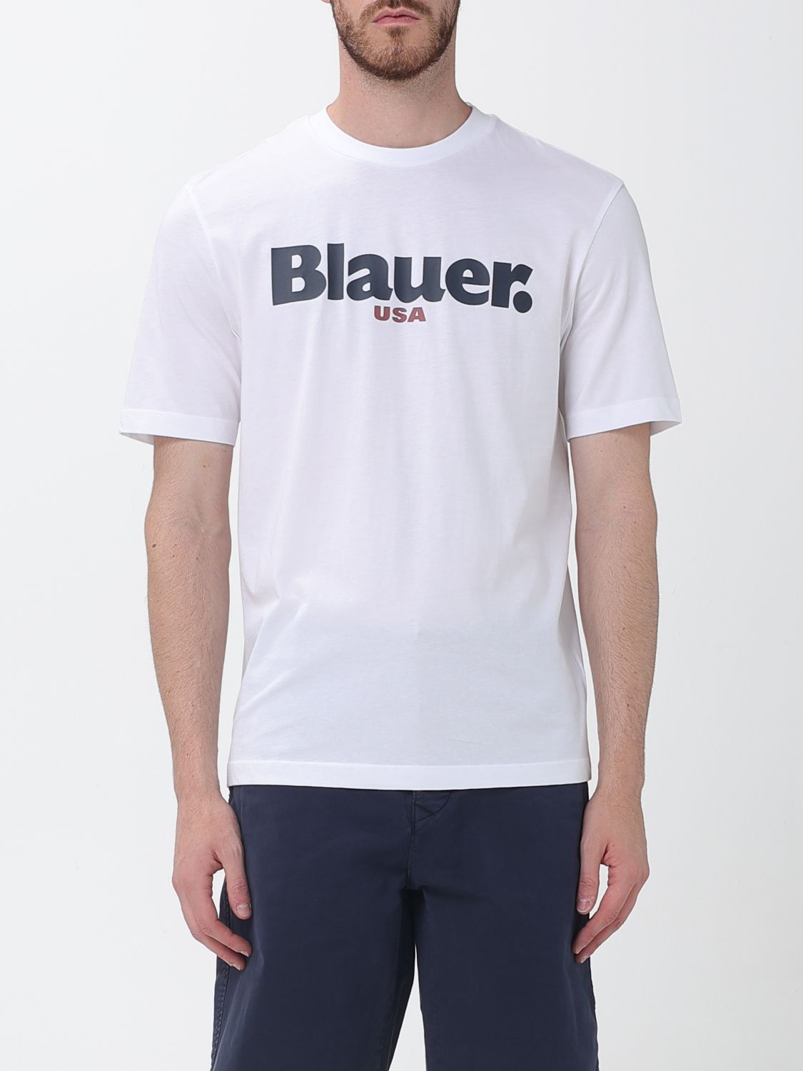 BLAUER Baumwoll-T-Shirt mit Logo