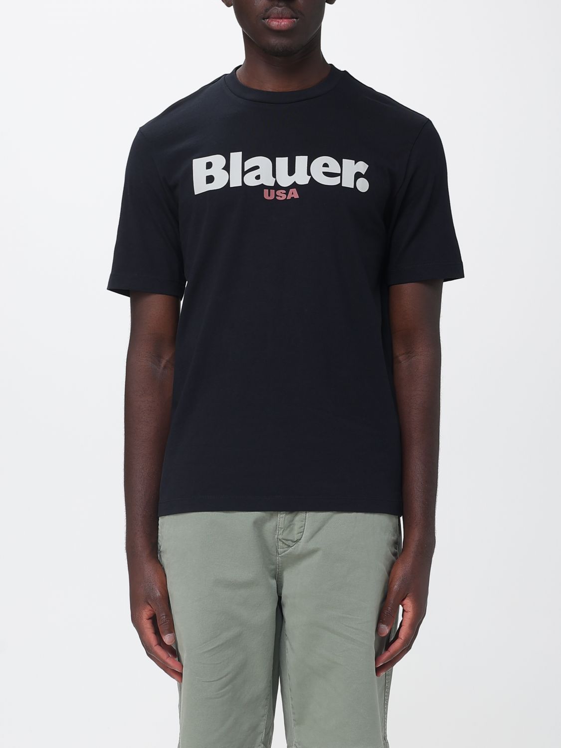 Blauer Cotton T-Shirt with Logo
