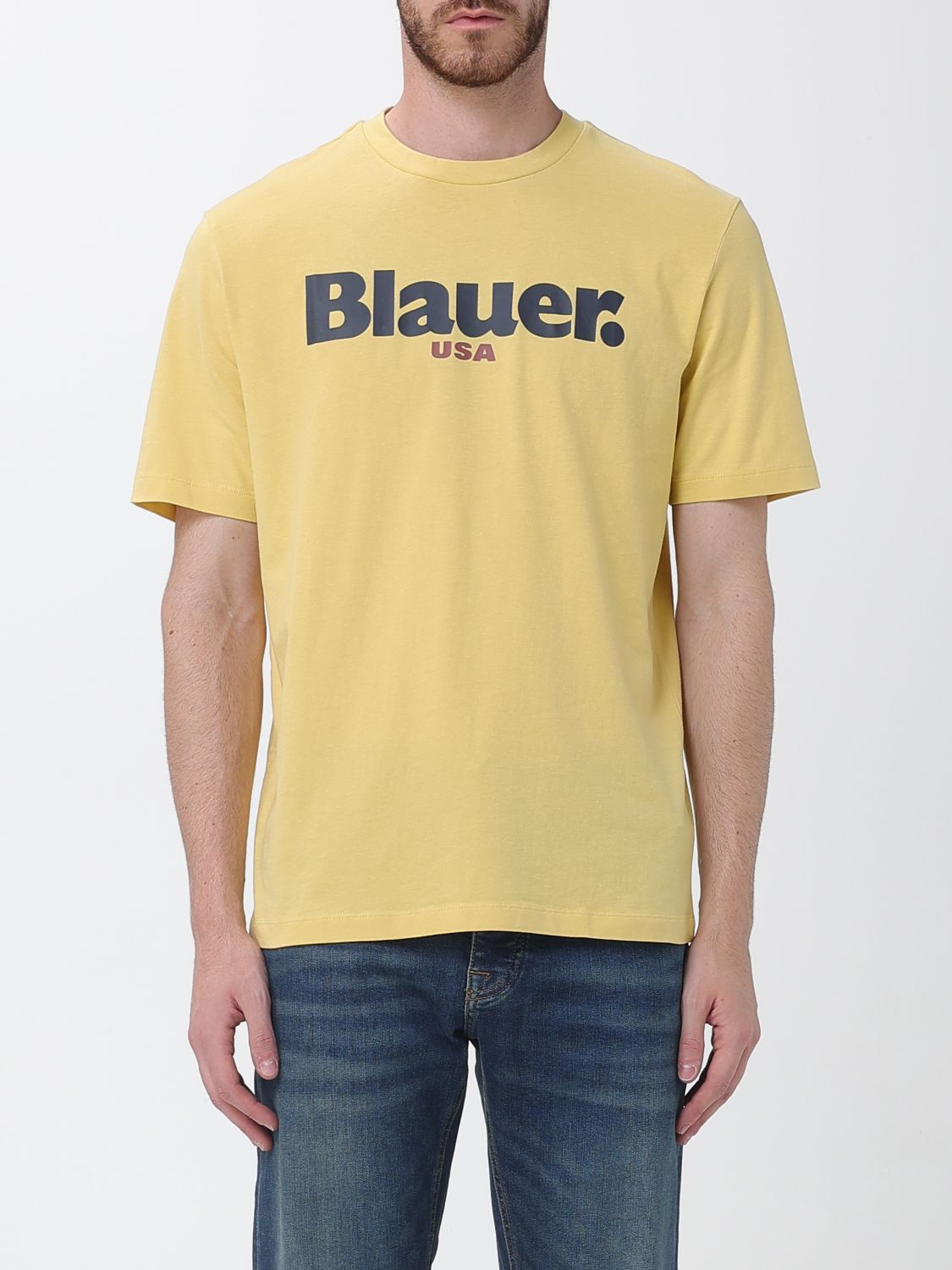 BLAUER Baumwoll-T-Shirt mit Logo