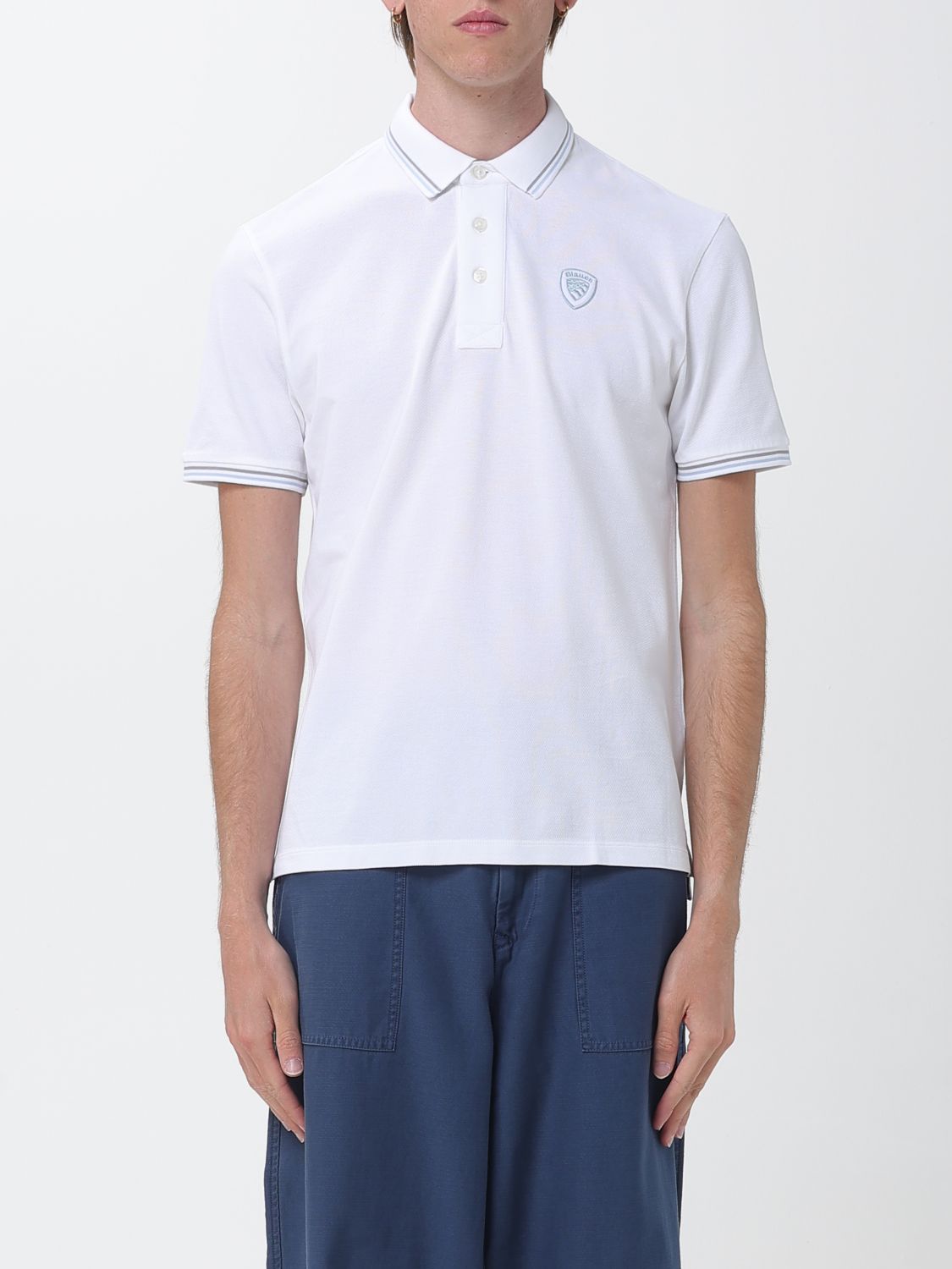 Blauer Cotton Polo Shirt with Emblem