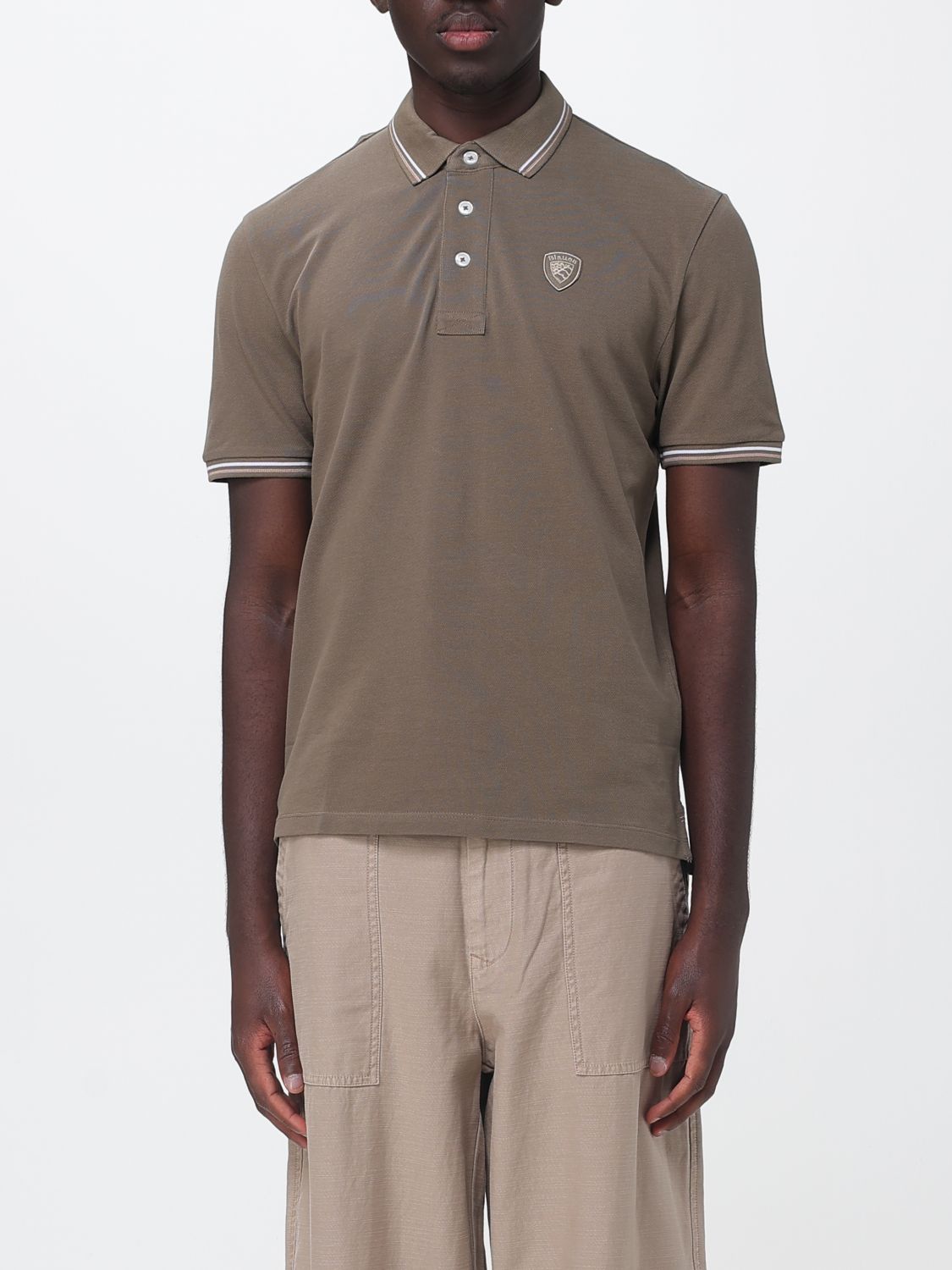 Blauer Cotton Polo Shirt with Emblem