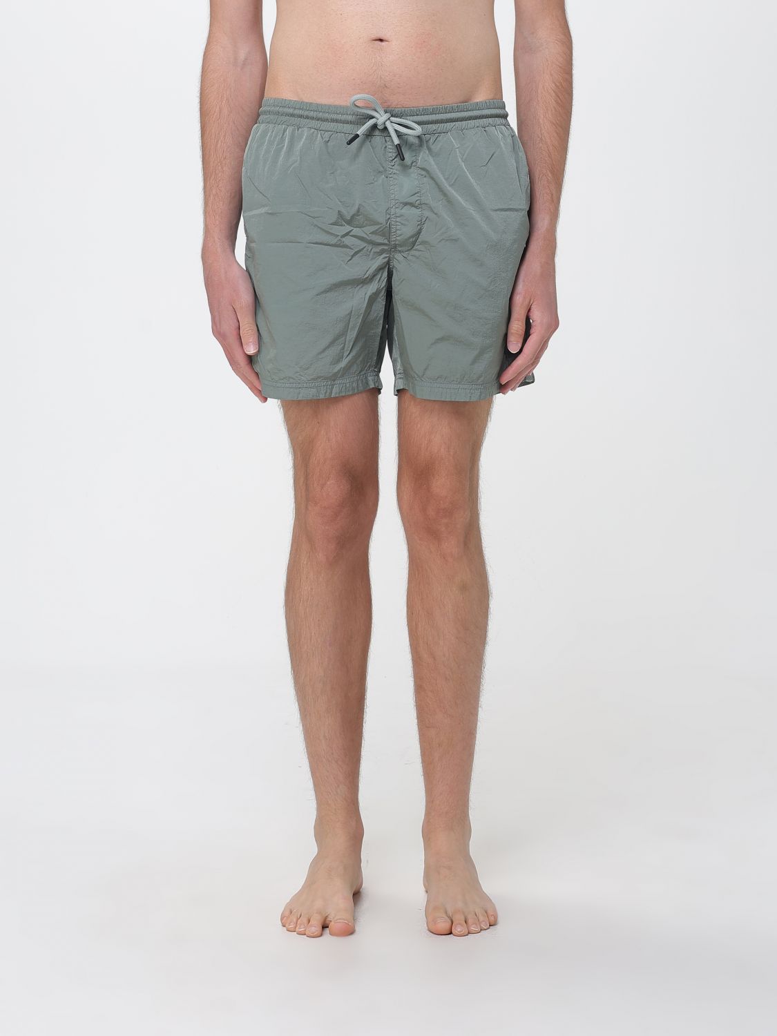 BLAUER Nylon-Badeanzug mit Kordelzug