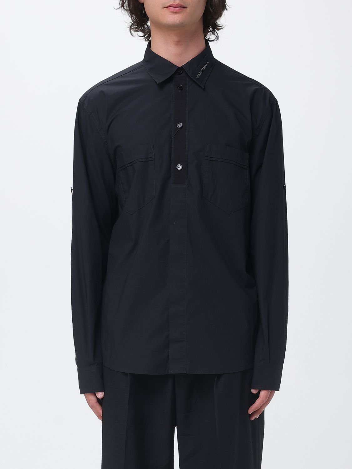 DOLCE & GABBANA Klassisches Stretch-Baumwollhemd