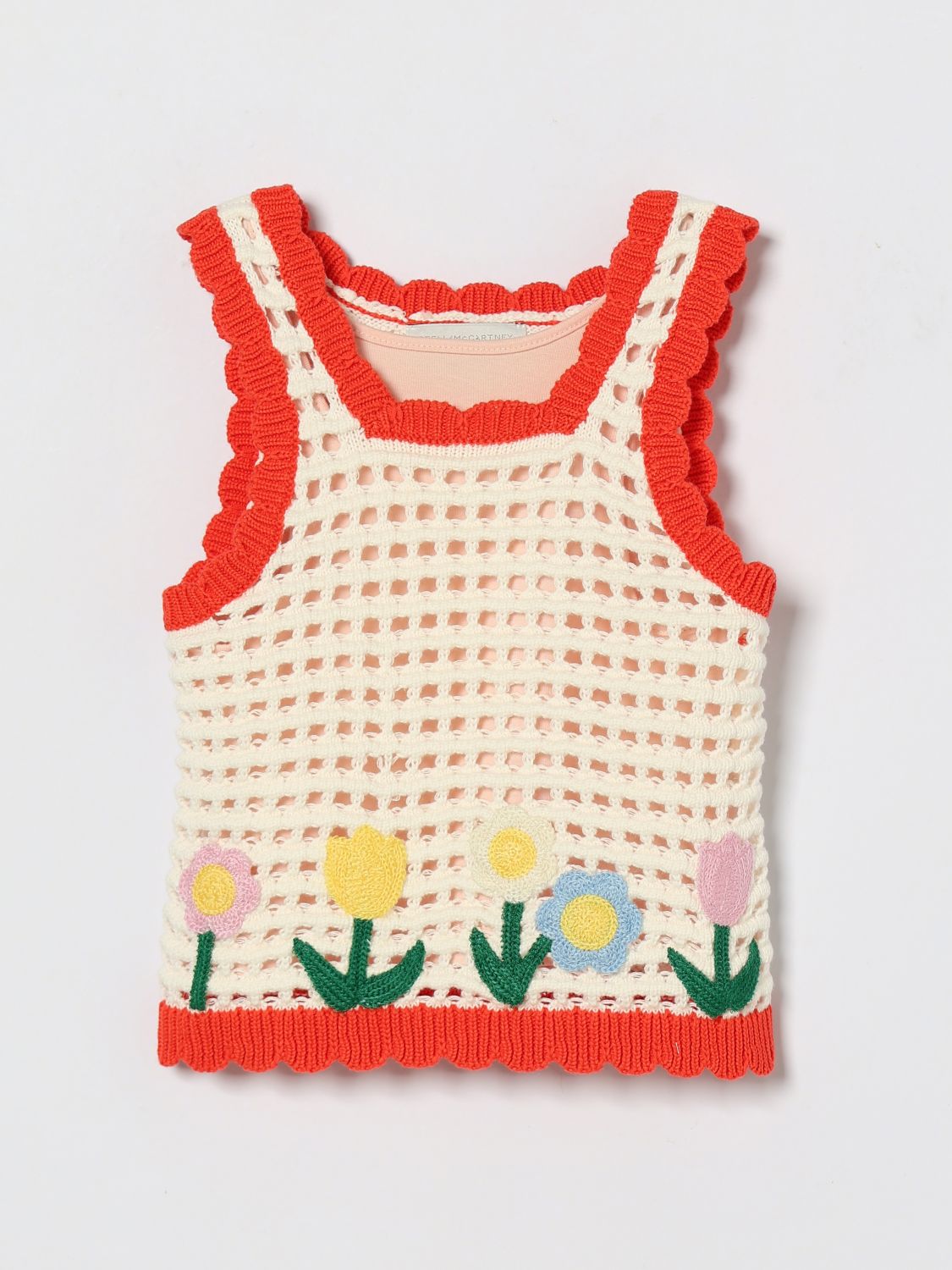 STELLA MCCARTNEY KIDS Crochet Cotton Top with Embroidery　STELLA MCCARTNEY KIDS 刺繍入りかぎ針編みコットントップス STELLA