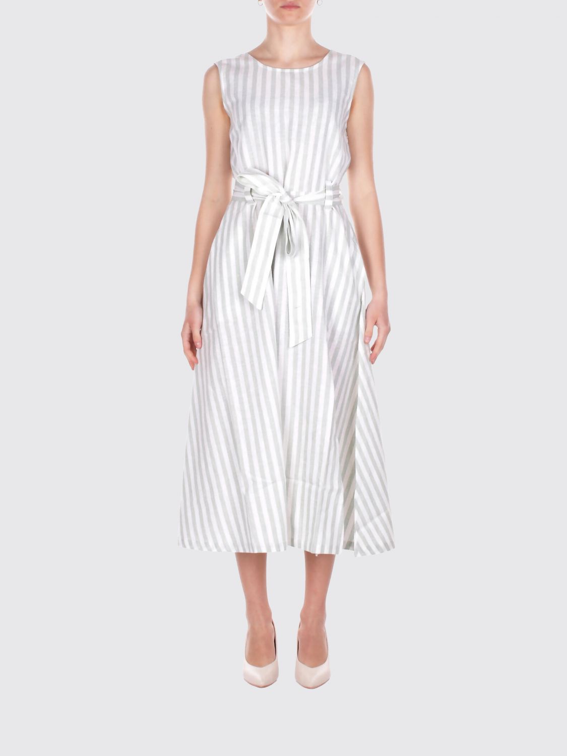 BARBOUR Striped Cotton Midi Dress　BARBOUR ストライプ コットン ミディドレス BARBOUR