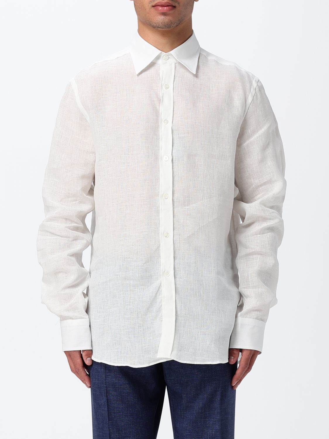 CANALI Camicia basic in lino