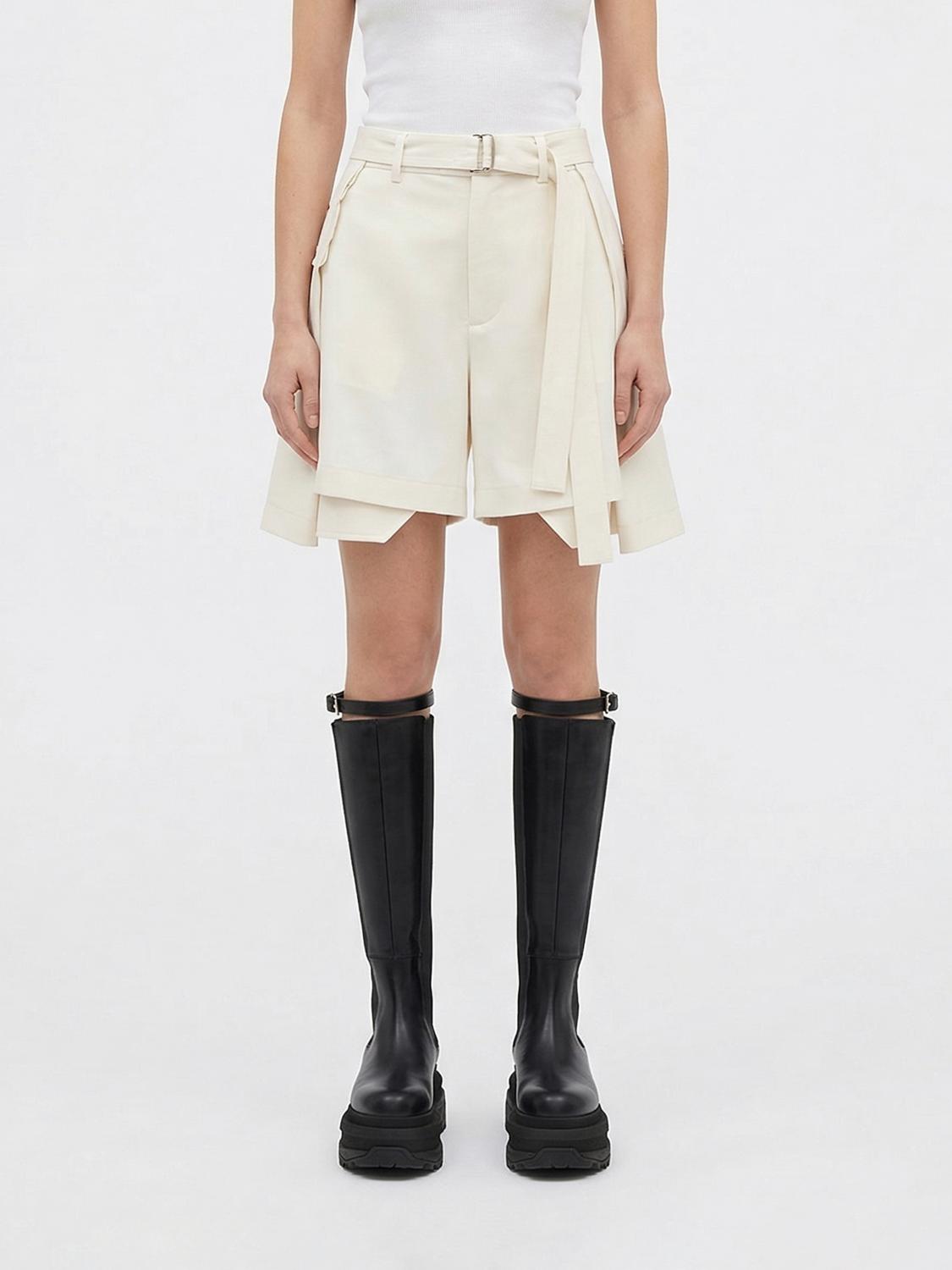 SACAI Wool And Cotton Shorts