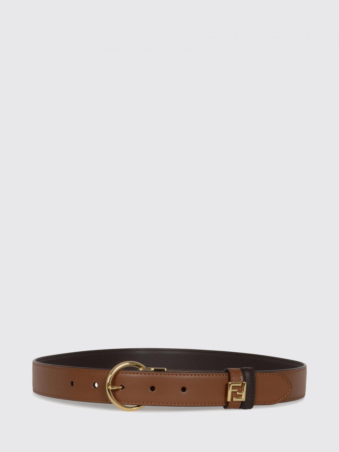 FENDI Cintura FF reversibile in pelle