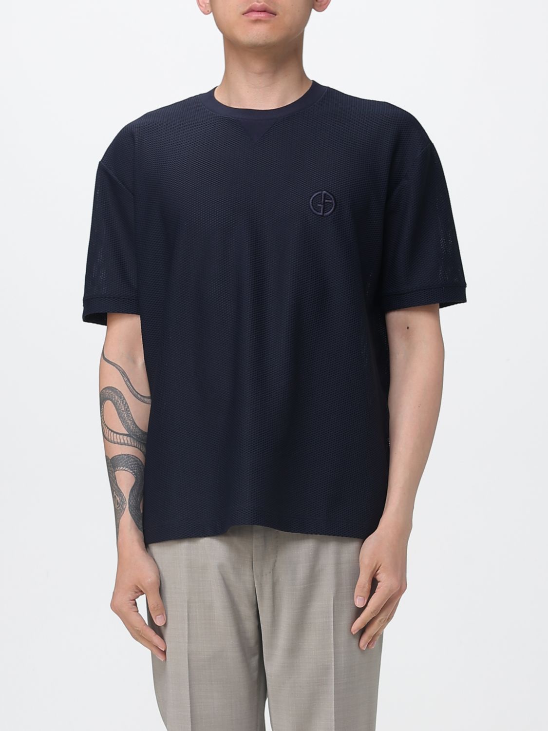 GIORGIO ARMANI Jersey Crew-Neck T-Shirt　GIORGIO ARMANI ジャージ クルーネック Tシャツ GIORGIO