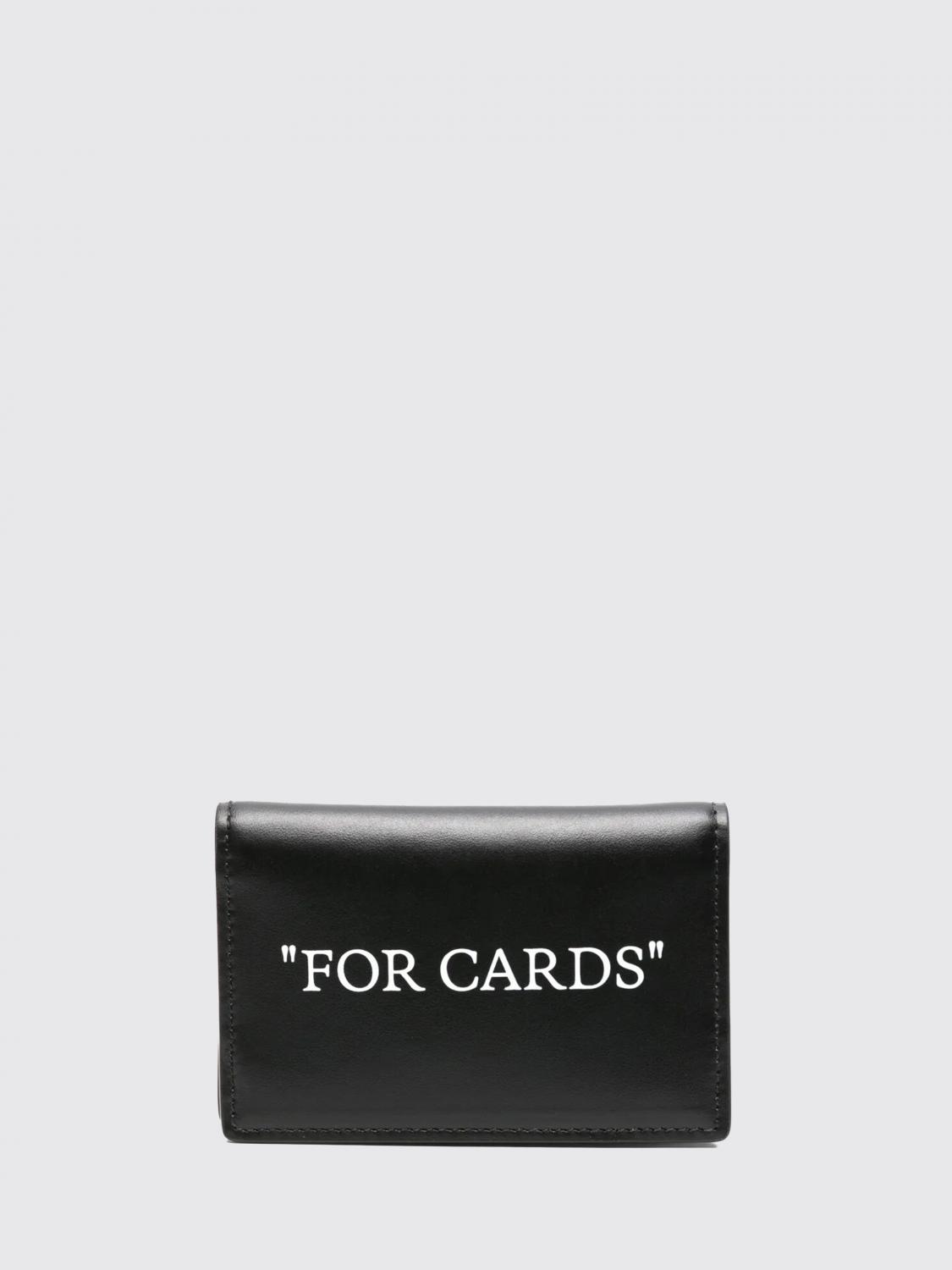 Off-White Quote Leder-Kreditkartenetui