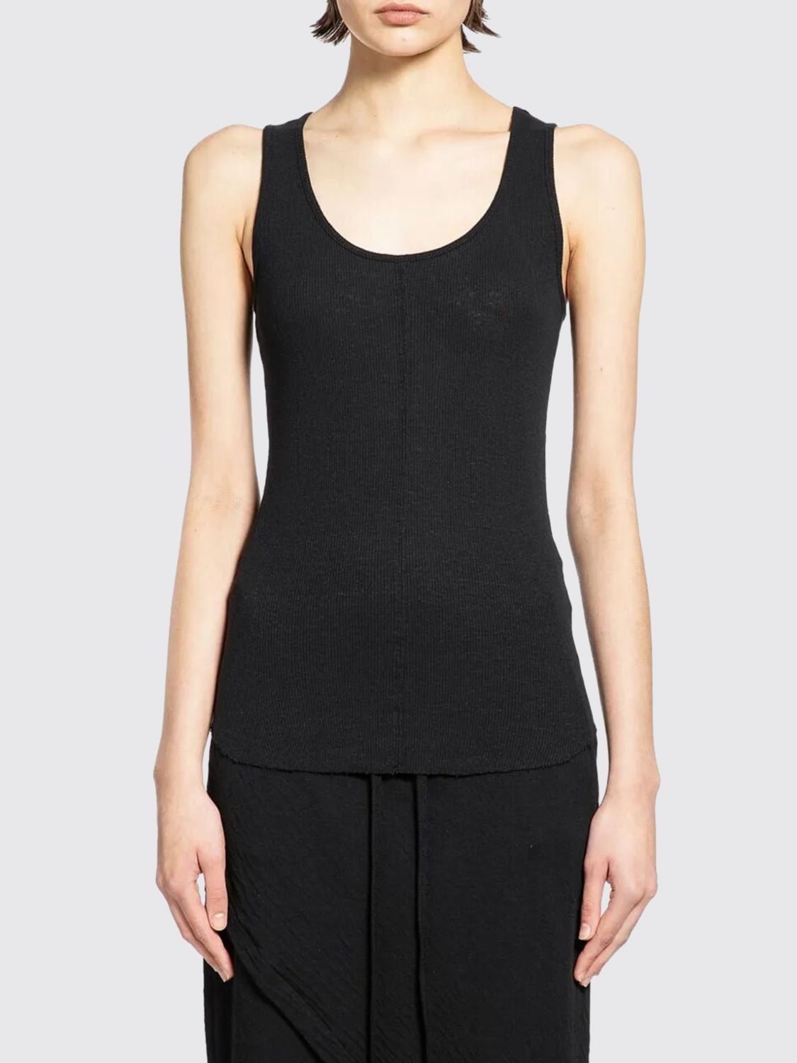 Thom Krom Cotton And Linen Top In Black