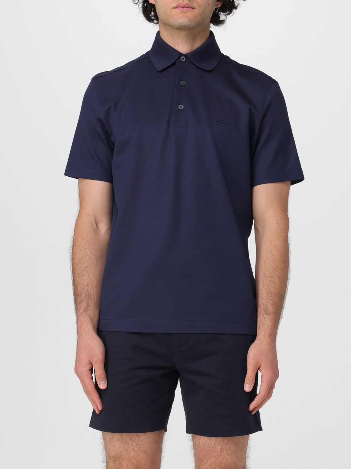 ZEGNA Polo in cotone con logo
