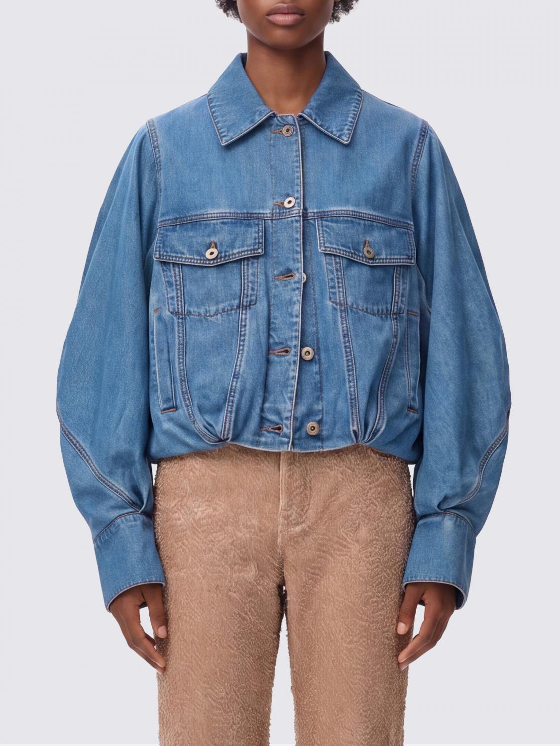 LOEWE LOEWE Jacket Woman color Gnawed Blue　ロエベ ジャケット ウーマン カラー Gnawed ブルー