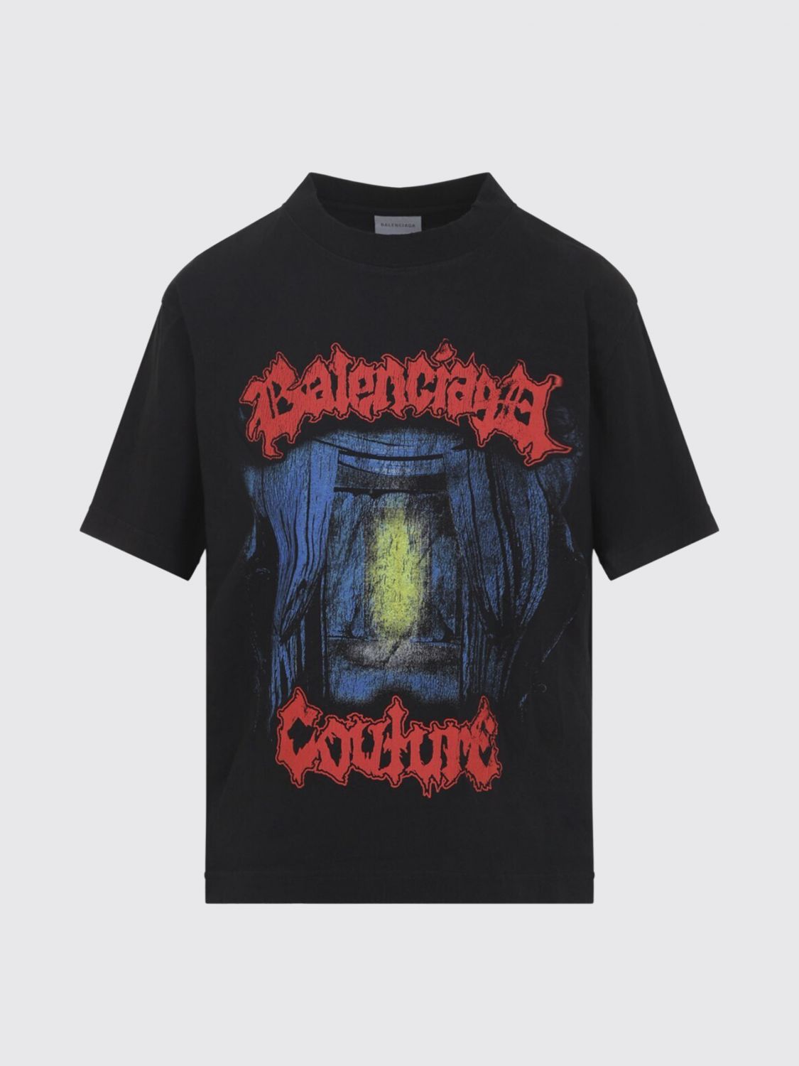 BALENCIAGA BALENCIAGA COTTON CREW NECK T-SHIRT WITH PRINT
