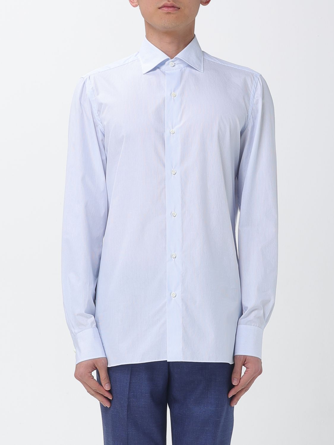 Luigi Borrelli Classic Striped Cotton Shirt