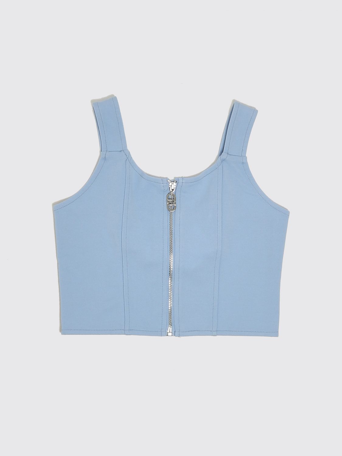 LIU JO Top crop in viscosa con zip