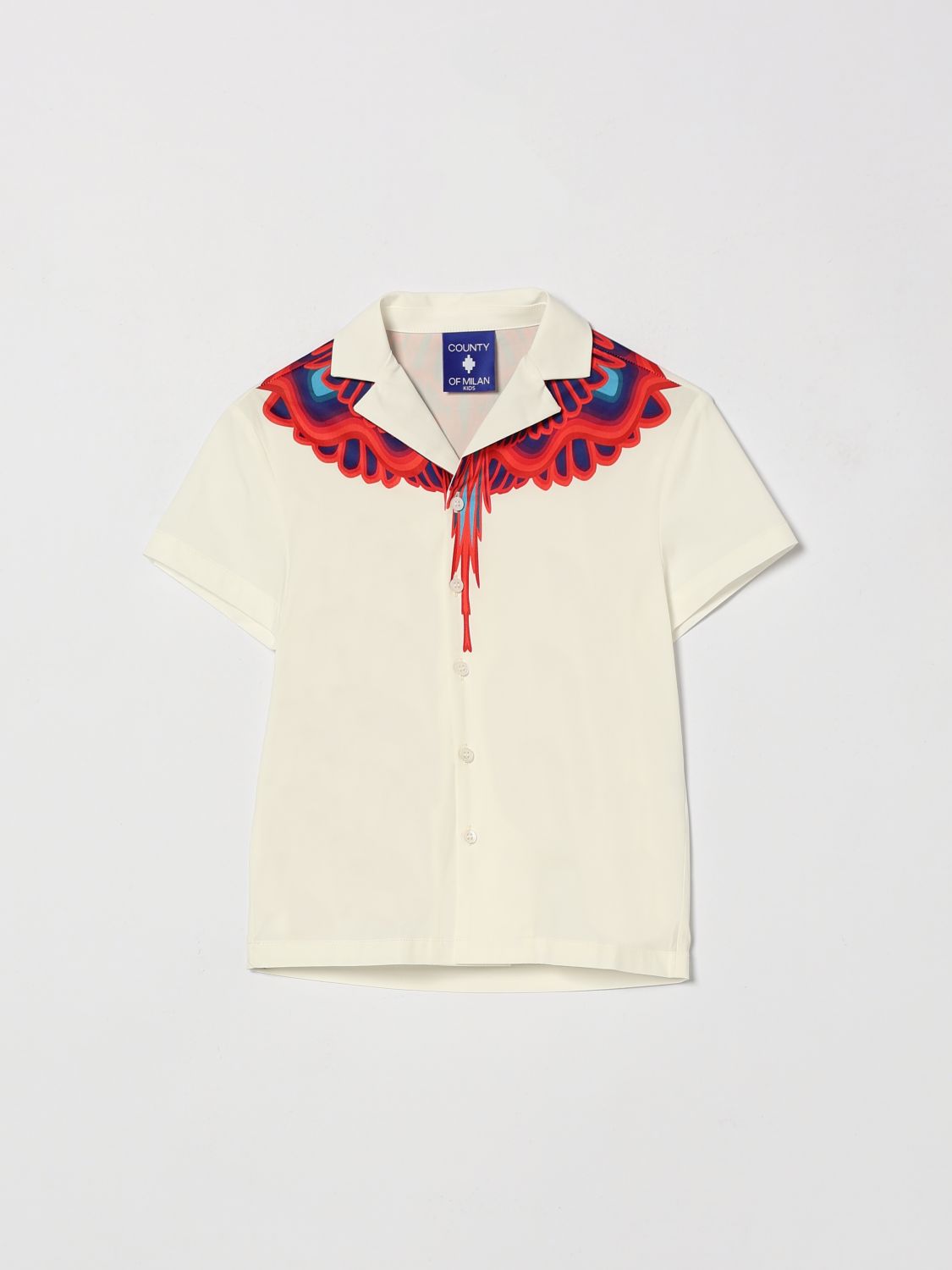 County of Milan Camicia casual in cotone con logo