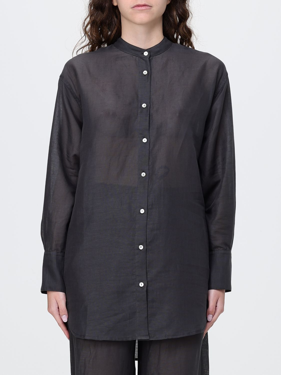 120% LINO Camicia Donna colore Antracite