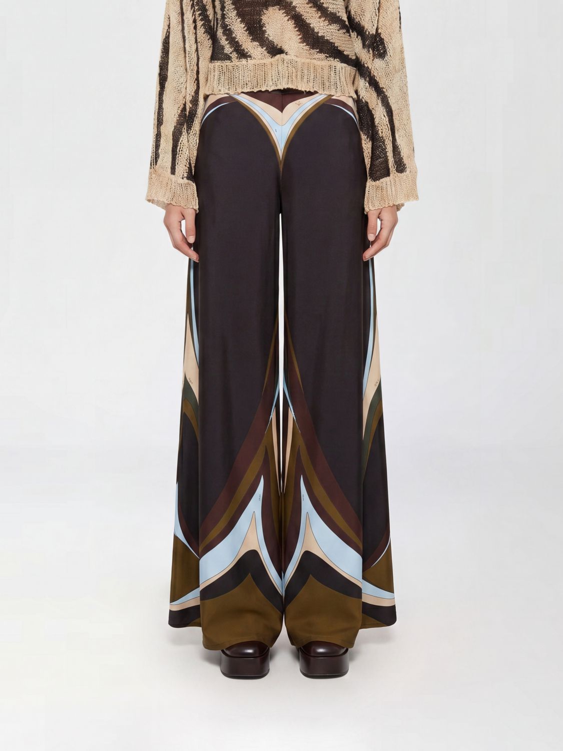 PUCCI Pants Woman color Kaki