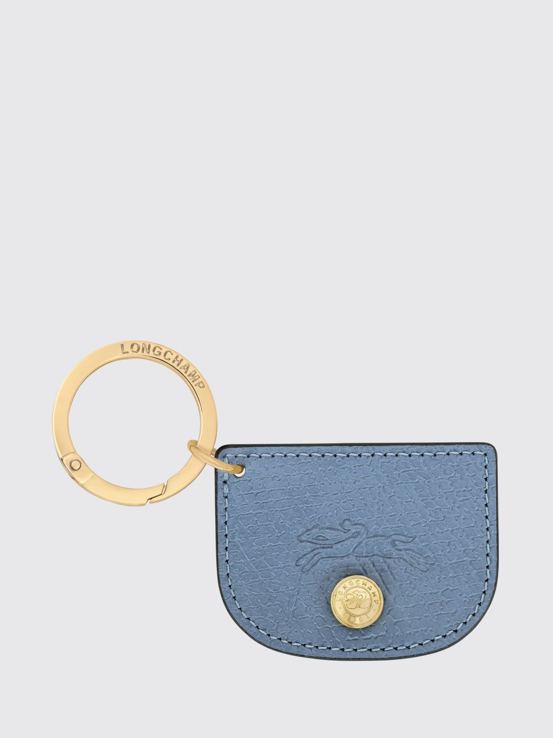 LONGCHAMP Portachiavi Épure in pelle a grana ed ottone