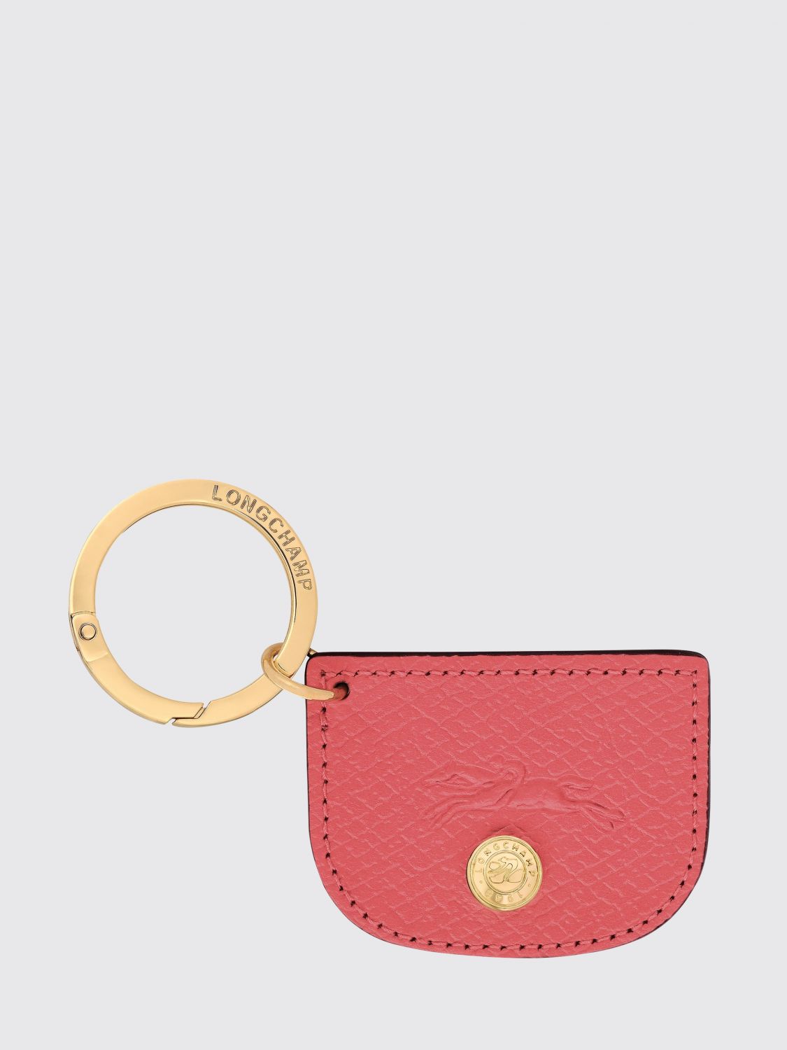 LONGCHAMP Portachiavi Épure in pelle a grana ed ottone