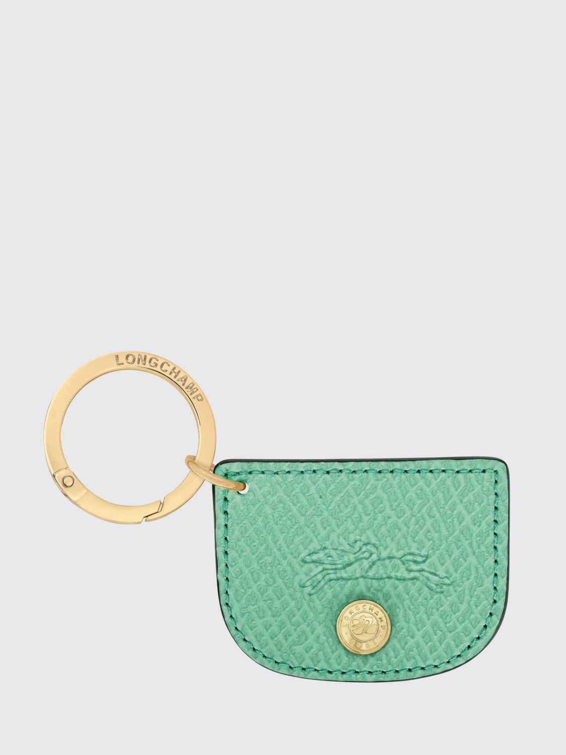 LONGCHAMP Portachiavi Épure in pelle a grana ed ottone