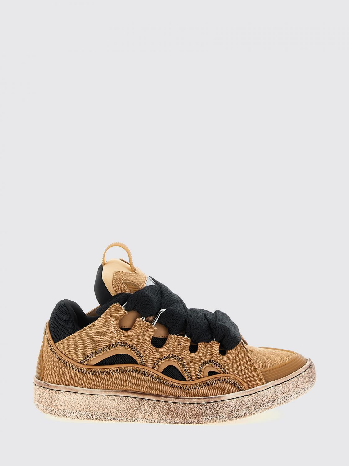 LANVIN Curb Sneaker aus Baumwoll-Canvas und Mesh