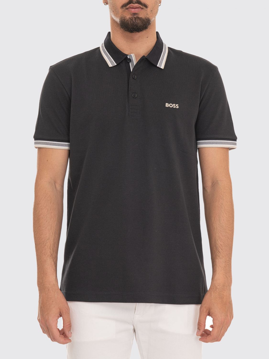 BOSS Polo Shirt Men color Ocean