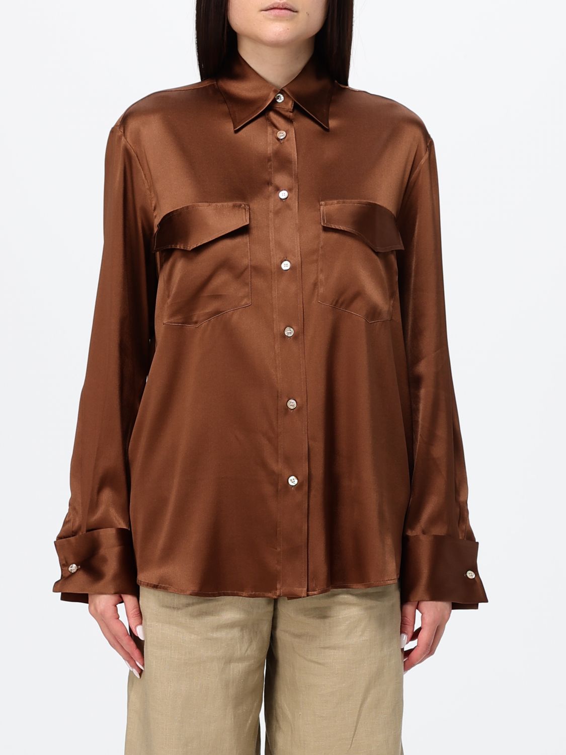 Mazzarelli Shirt Woman In Brown