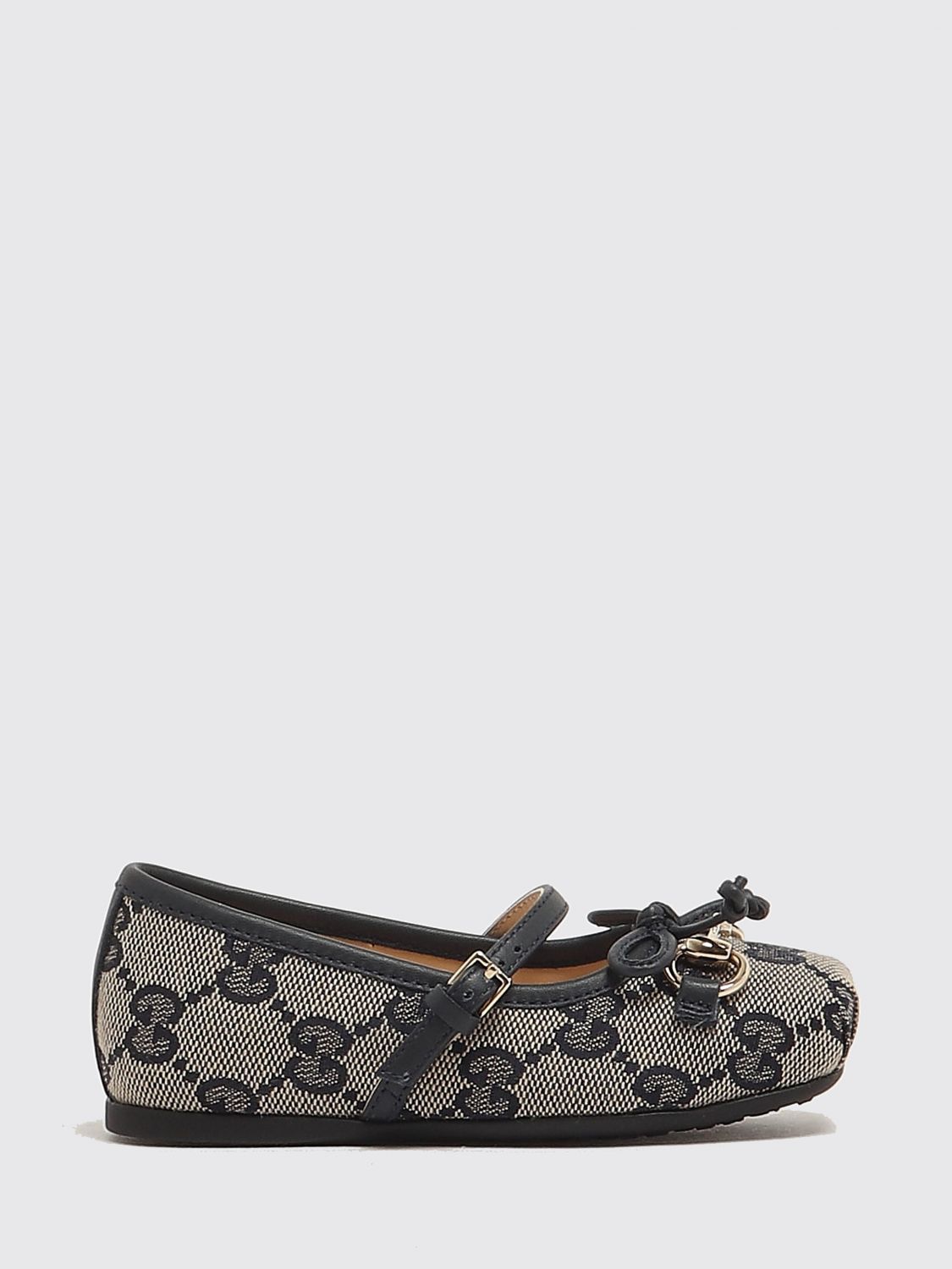 GUCCI Ballerina in canvas con monogram GG jacquard