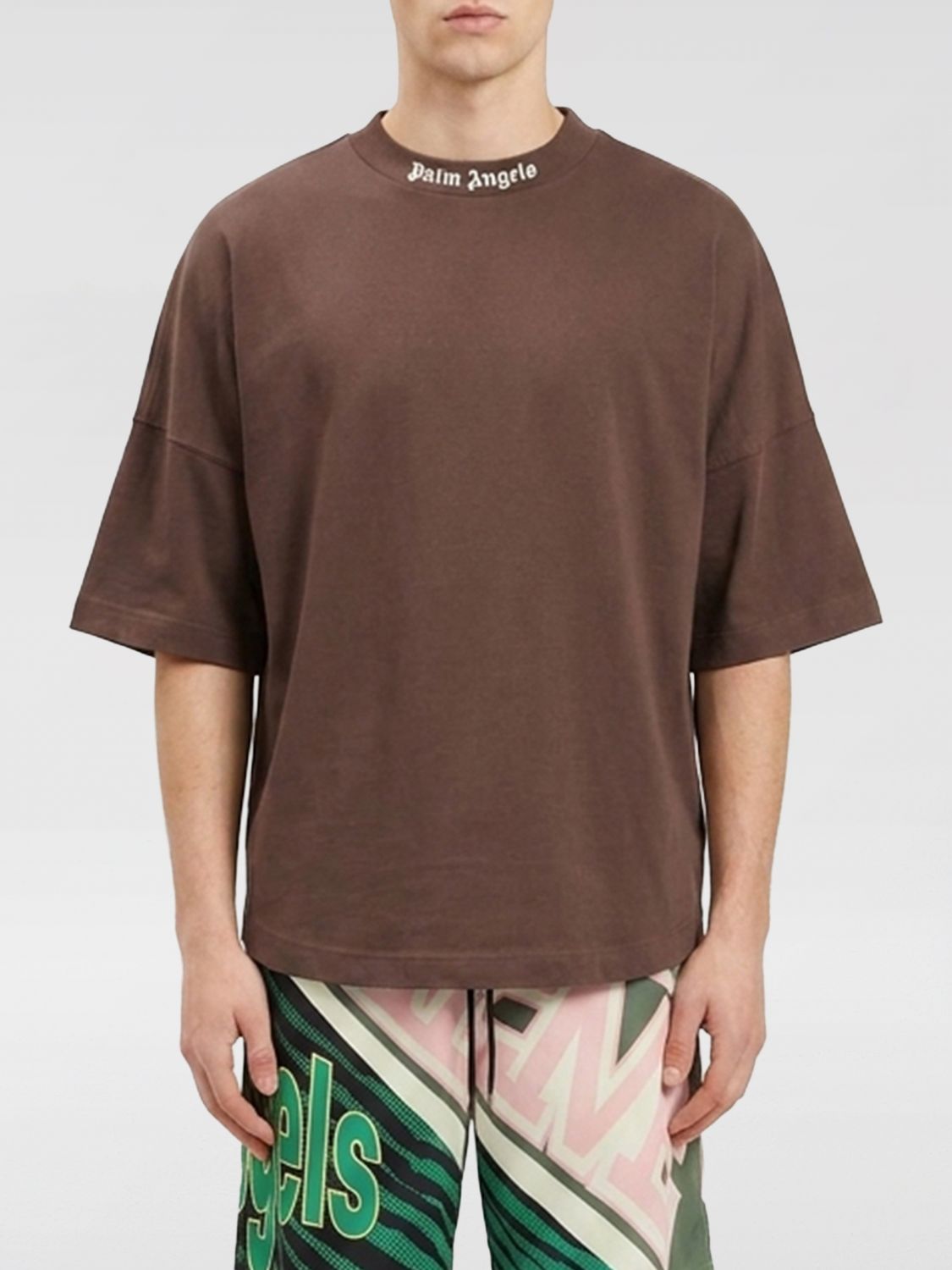 PALM ANGELS Cotton T-shirt with Logo　PALM ANGELS ロゴ入りコットンTシャツ PALM