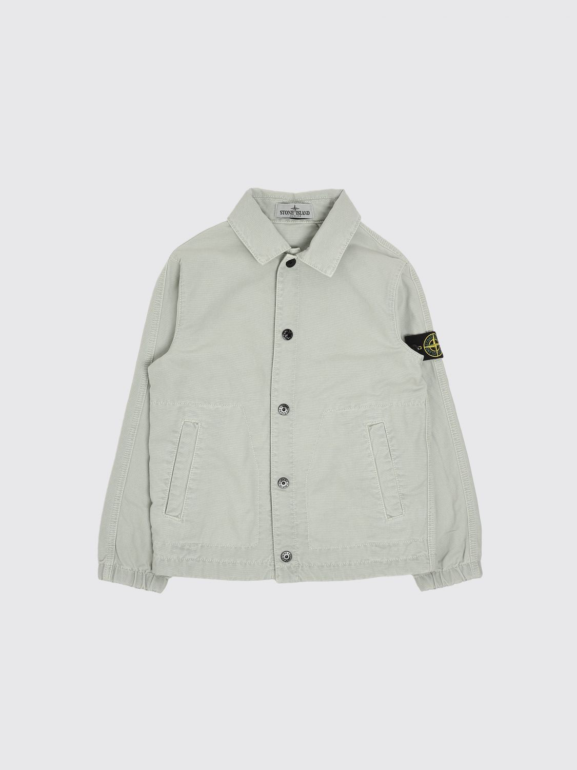 STONE ISLAND JUNIOR Giacca camicia in cotone