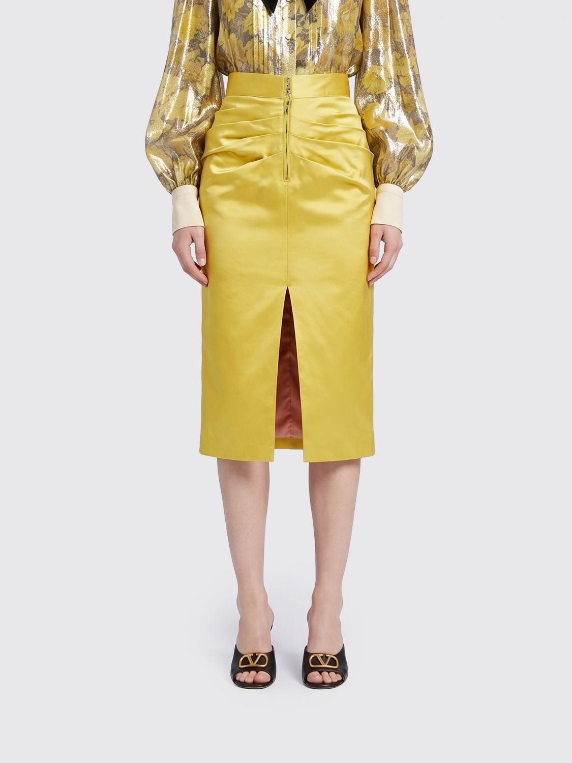 VALENTINO VALENTINO Midi Skirt in Silk　VALENTINO ミディスカート (シルク)
