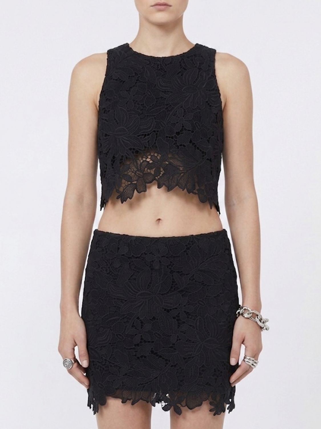 SPORTMAX Top cropped in macramè
