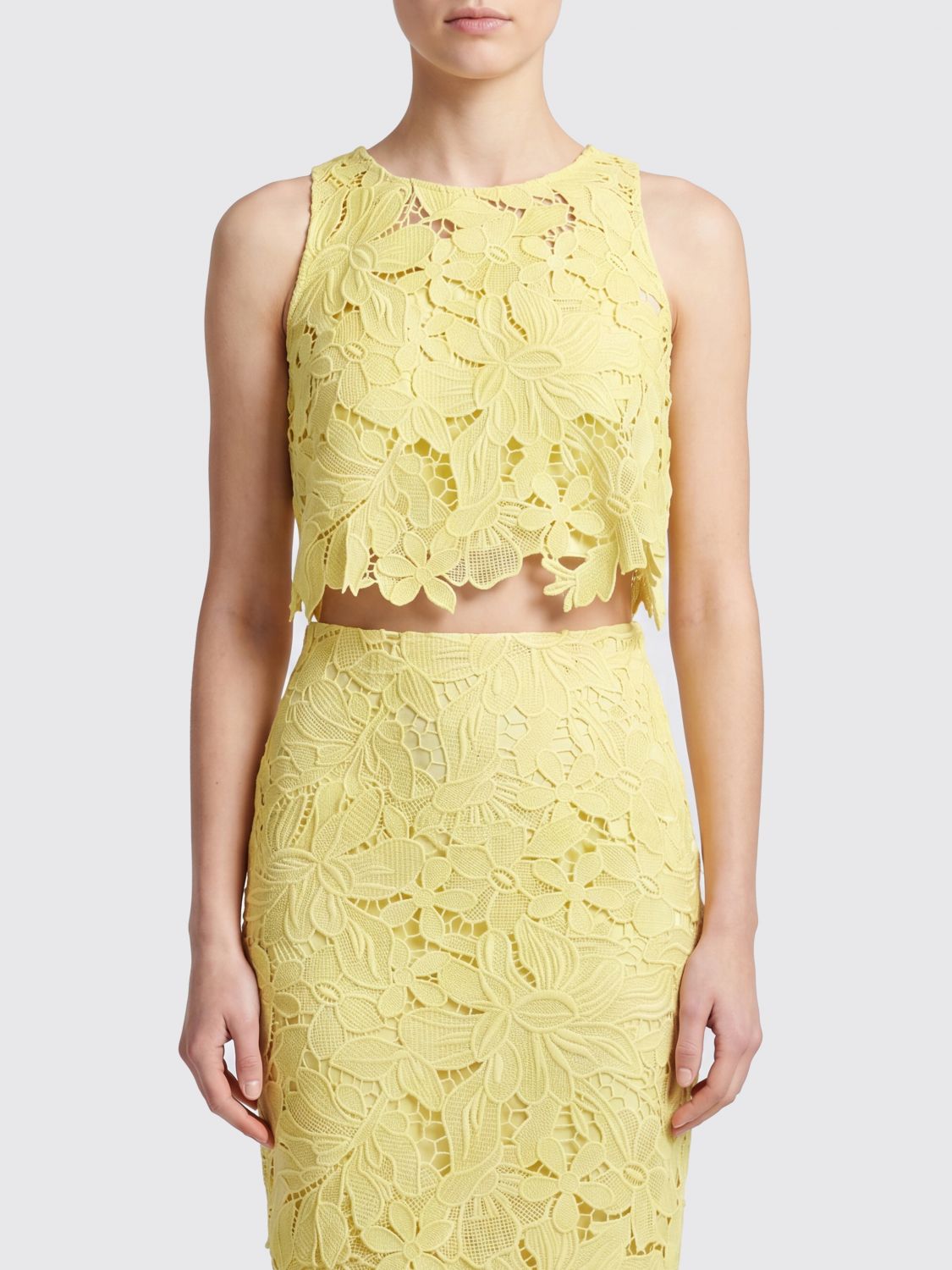 SPORTMAX Top cropped in macramè