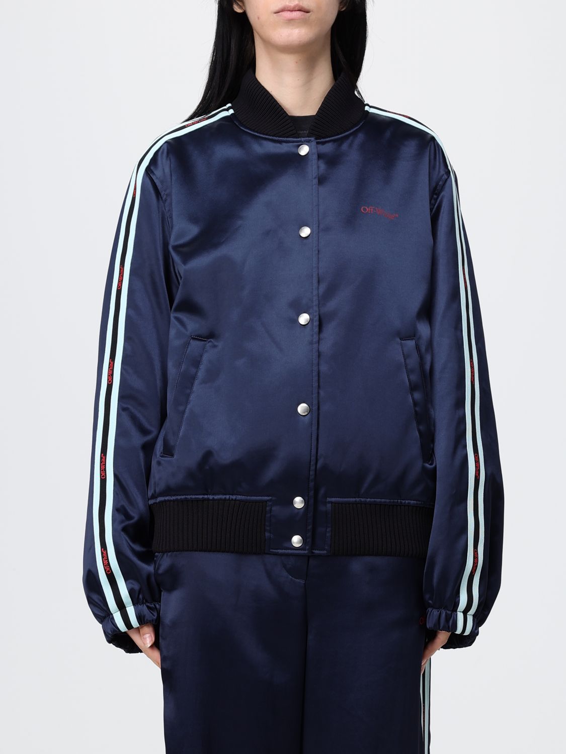 Off-White Off-White Satin Bomber Jacket　オフホワイト サテン ボンバー ジャケット